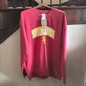 USC SC Southern California Rivalry Threads Red Crewneck Sweater NWT Mens 2XL